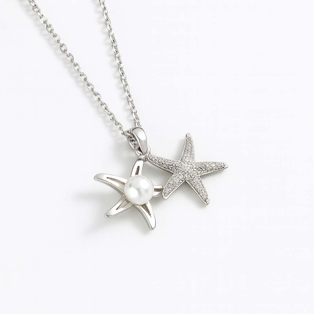Estrella de mar con perla