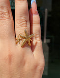 Anillo doble estrella de mar