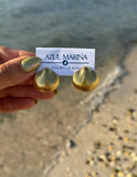 Aretes concha dorada